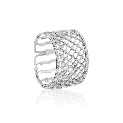 [B5772] White Gold Lady Lusso Bangle