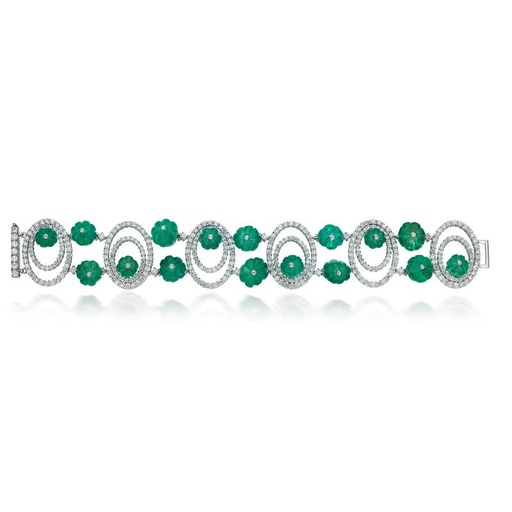 [B-HH1] White Gold Lusso Natura Bracelet