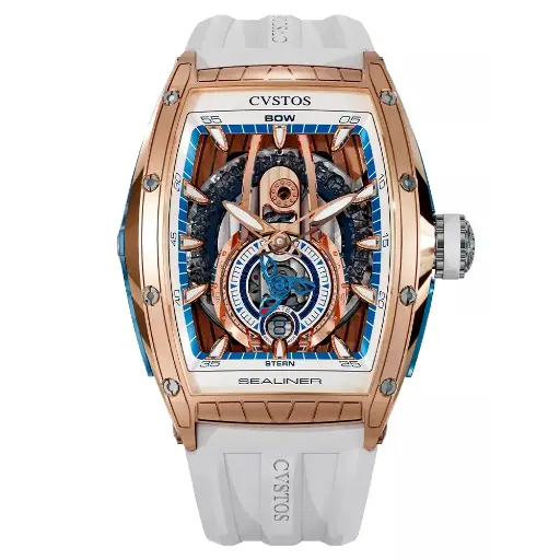 [C00103.4525001#2213] Sealiner PS Bicolor Rose Gold/Skyblue - 45mm 