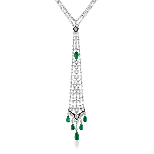 [N-NK3715] White Gold Tallula Divine Necklace