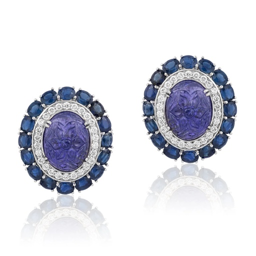 [E-CDZ334] White Gold Thea Earrings