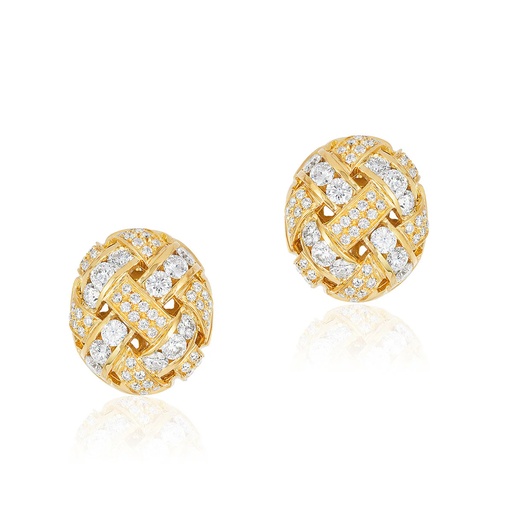 [E-PDA243] Yellow Gold Adella Earrings