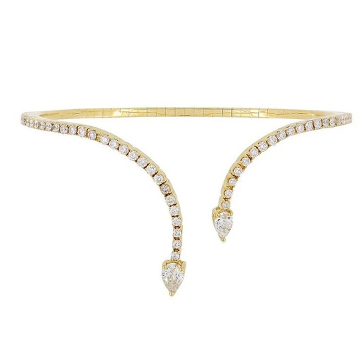 [B-BG1258-3] Yellow Gold Aurora Bangle