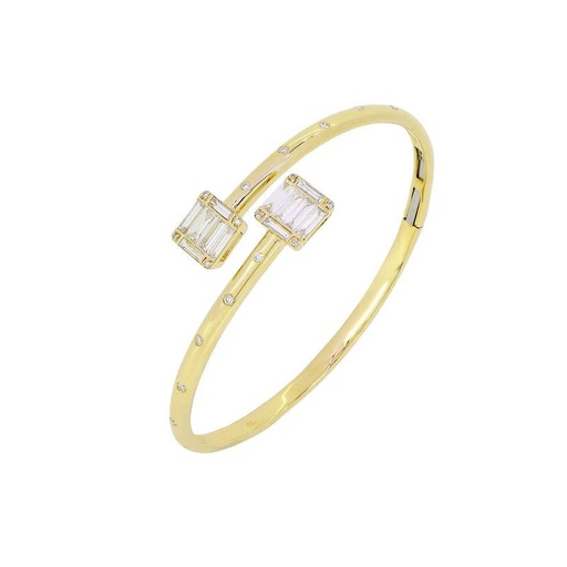 [B-BG1179-Y] Yellow Gold Caroline Diamond Bangle