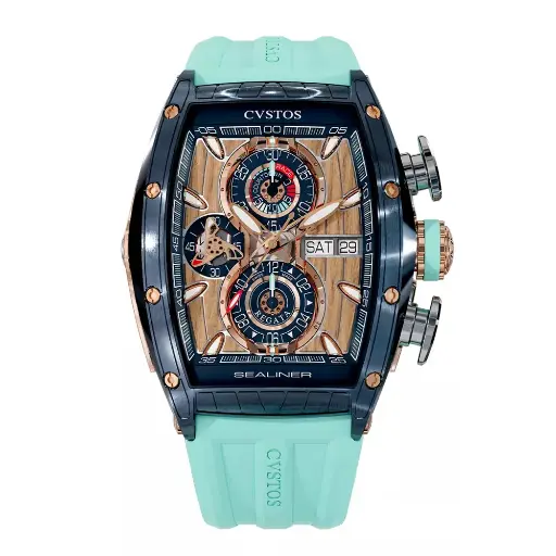 [C01107.4105001#2277] Sealiner Chronograph Navy Blue Steel/5N - 41mm 