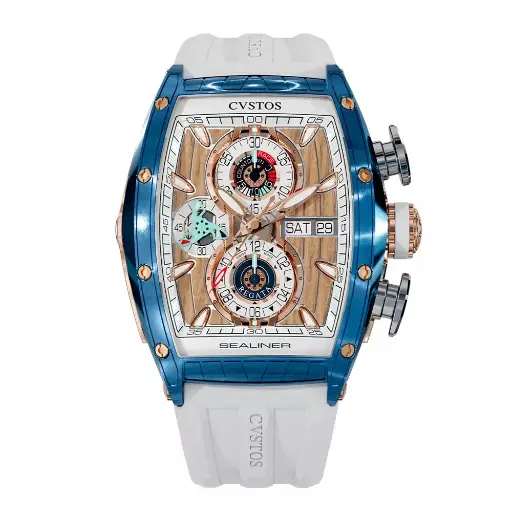[C01107.4105002#2278] Sealiner Chronograph SkyBlue Steel/5N - 41mm  