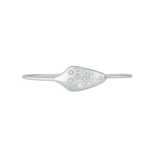 [B-1C2925-1] Yellow Gold Diamond Studded Bangle