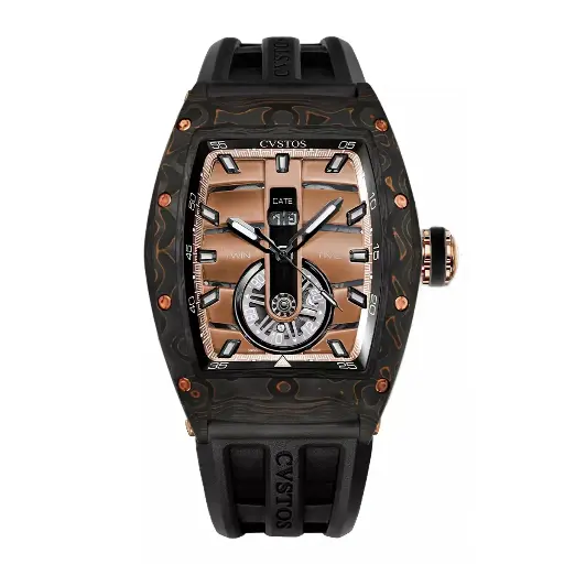 [A01108.4175001#2288] Twin-Time Carbon/Oro Dial - 41mm