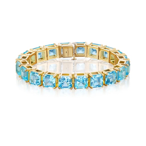 [B-CDZ459] Yellow Gold Elettra Topaz Bracelet