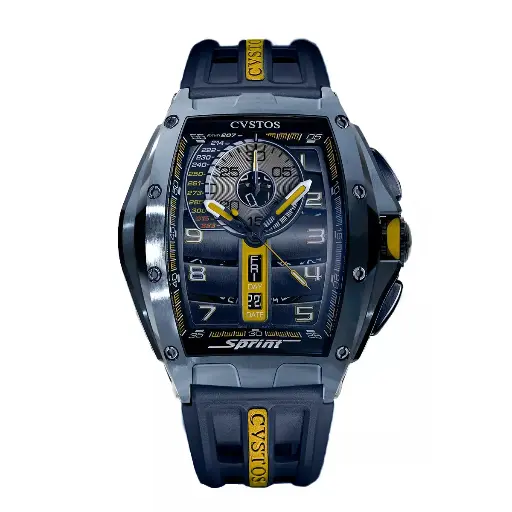 [B01107.4103002#2290] Chrono Sprint Steel/Navy Blue - 41mm