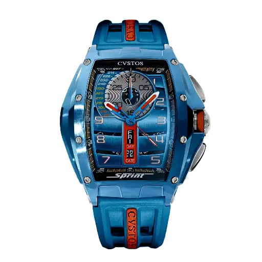 [B01107.4103001#2291] Chrono Sprint Steel/Sky Blue - 41mm