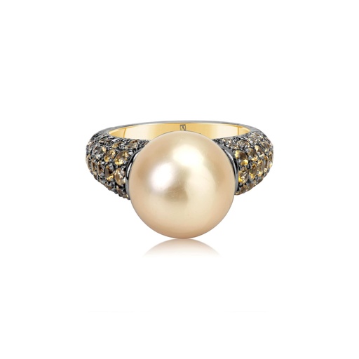 Yellow Gold Gold Pearl Diamond Ring