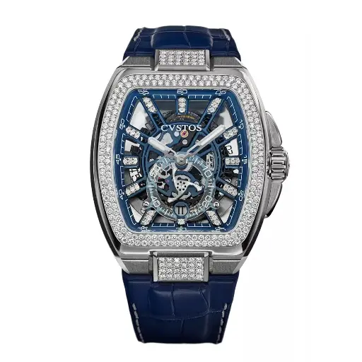 [F00103.4216001#2307] Metropolitan PS Titanium/SQLT Blue Dial/Diamond - 42mm