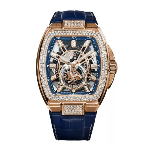 [F00103.4225001#2309] Metropolitan PS Rose Gold/SQLT 5N Dial/Diamond - 42mm