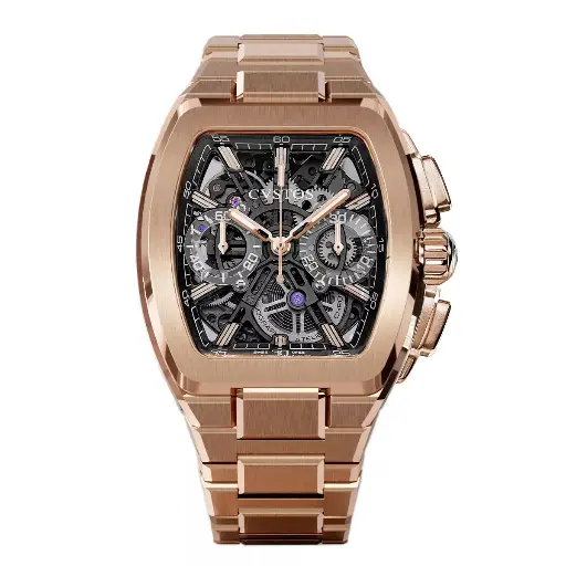 [F00112.4222001#2323] Metropolitan Chrono Rose Gold/Black SQLT - 42mm