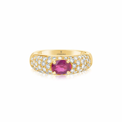 [R127] Yellow Gold Ruby Engagement Ring Yellow Gold