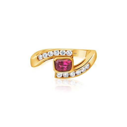 [R-C] Yellow Gold Ruby Ring Yellow Gold
