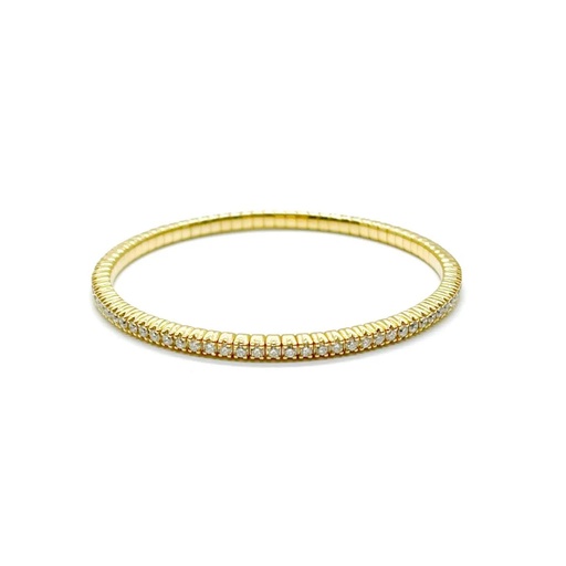 [B-PDA5023] Yellow Gold Stretch Tennis Bracelet