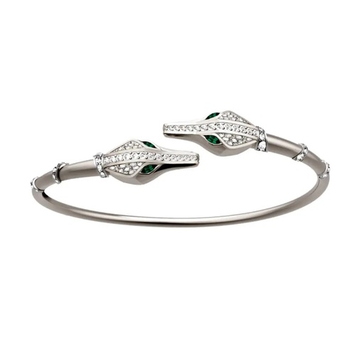 [CCC-BF2WL] Caresse de Croco Double Head Flex Diamond Bracelet - White Gold
