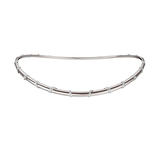 [CCC-NLIWLM] Caresse de Croco Light Pave Diamond Necklace - White Gold