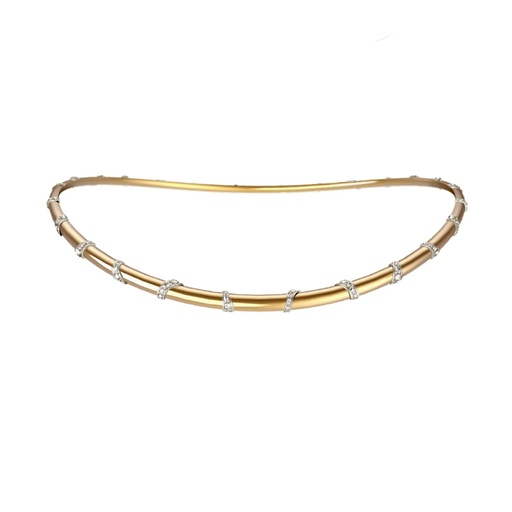 [CCC-NLIYLM] Caresse de Croco Light Pave Diamond Necklace - Yellow Gold