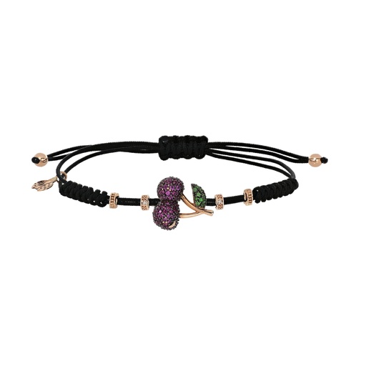 [B008RU.M.X#2424] Rose Gold Cherry Bracelet