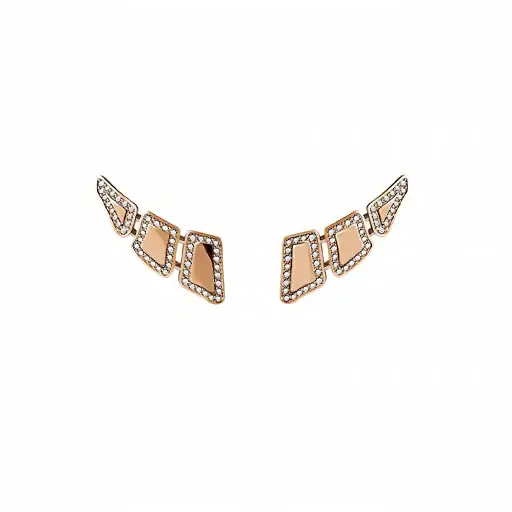[CSK-E3ERLM#247] Skin 3 Elements Light Pavé Diamond Earrings