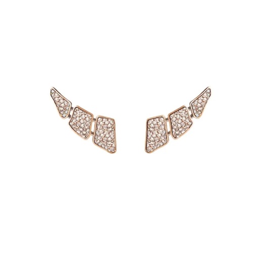 [CSK-E3ERFM] Skin 3 Elements Full Pavé Diamond Earrings - Rose Gold