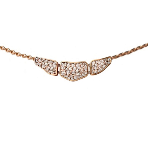 [CSK-P3ERFM] Skin 3 Elements Full Pavé Diamond Necklace - Rose Gold