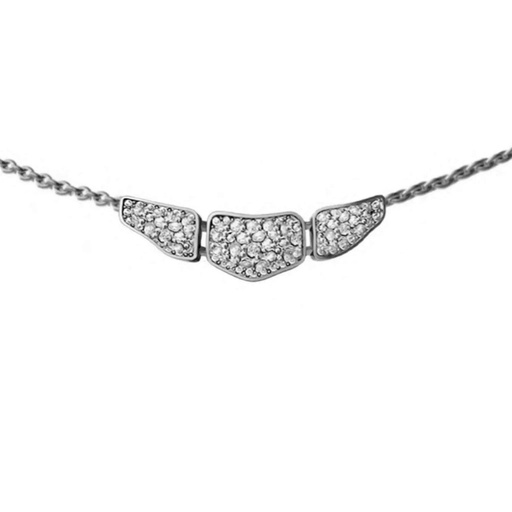 [CSK-P3EWFM] Skin 3 Elements Full Pavé Diamond Necklace - White Gold