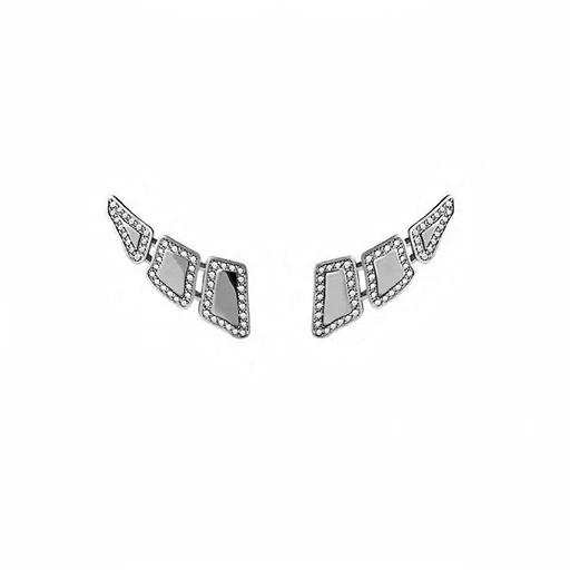 [CSK-E3ERLM] Skin 3 Elements Light Pave Diamond Earrings - White Gold