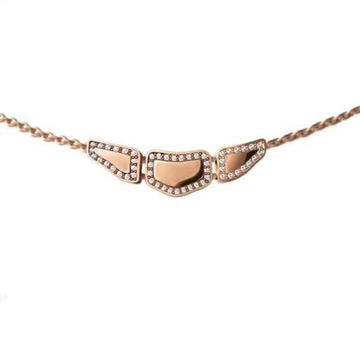 [CSK-P3ERLM] Skin 3 Elements Light Pavé Diamond Necklace - Rose Gold