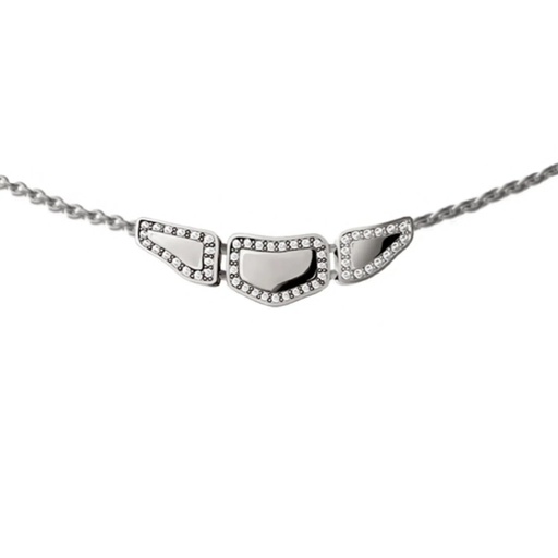 [CSK-P3EWLM] Skin 3 Elements Light Pavé Diamond Necklace - White Gold