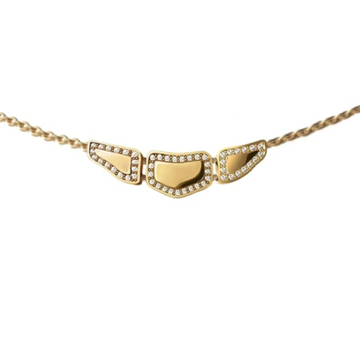 [CSK-P3EYLM] Skin 3 Elements Light Pavé Diamond Necklace - Yellow Gold