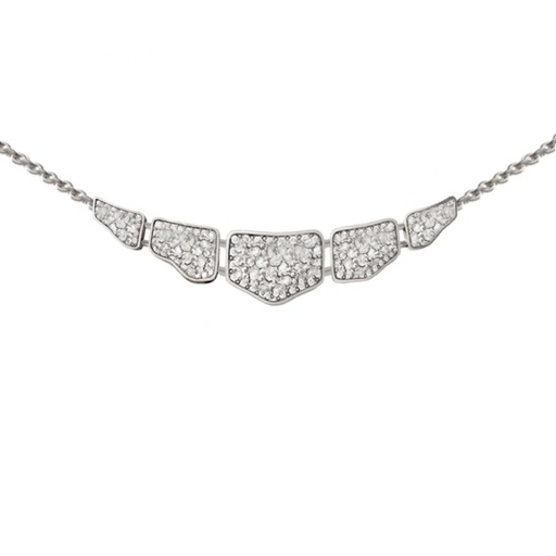 [CSK-P5EWFM] Skin 5 Elements Full Pavé Diamond Necklace - White Gold