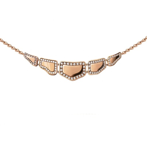 [CSK-P5E_LM-RG] Skin 5 Elements Light Pavé Diamond Necklace - Rose Gold