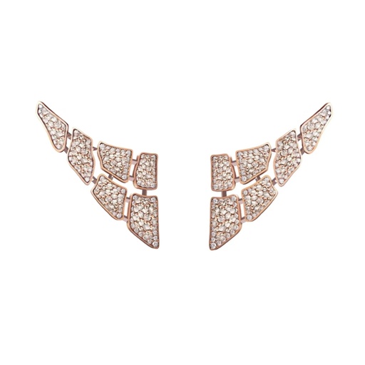 [CSK-E6ERFM] Skin 6 Elements Full Pavé Diamond Earrings - Rose Gold