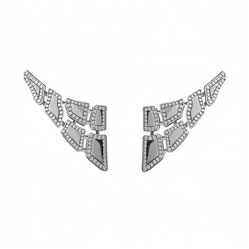 [CSK-E6EWLM] Skin 6 Elements Light Pave Diamond Earrings - White Gold