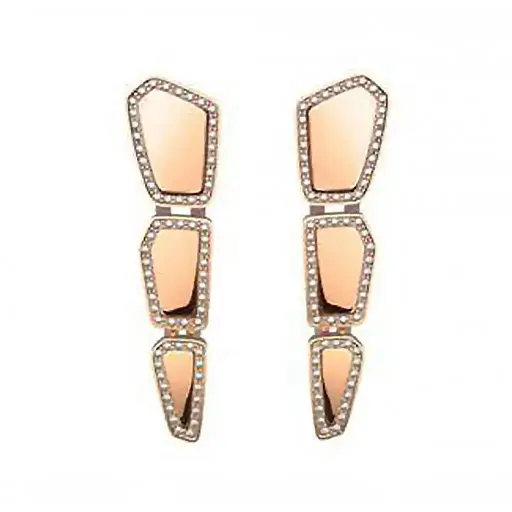 [CSK-EDR?LM#251] Skin Drop Light Pavé Diamond Earrings