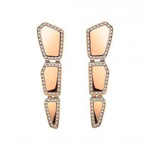 [CSK-EDRRLM] Skin Drop Light Pavé Diamond Earrings - Rose Gold