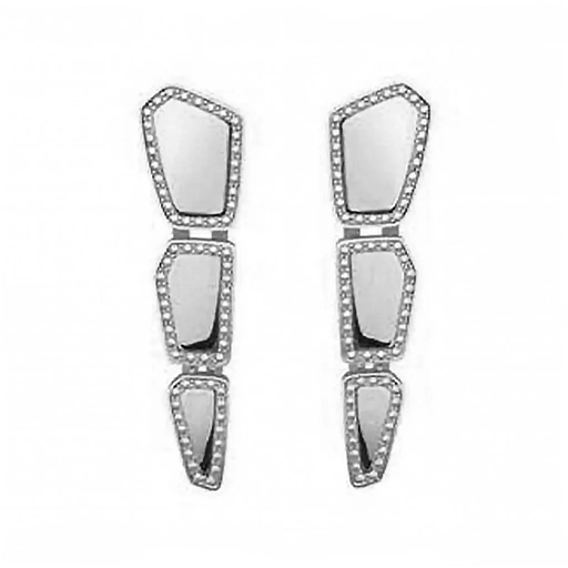 [CSK-EDRWLM] Skin Drop Light Pave Diamond Earrings - White Gold
