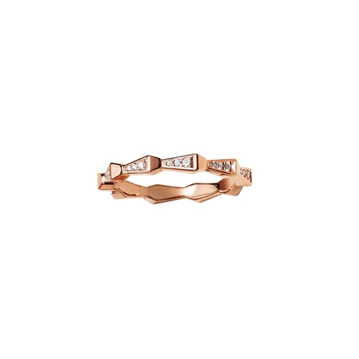 Spike 1 Row Full Pave Diamond Band - Rose Gold