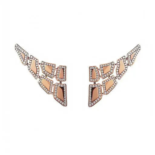 [CSK-E6E?LM#254] Skin 6 Elements Light Pavé Diamond Earrings