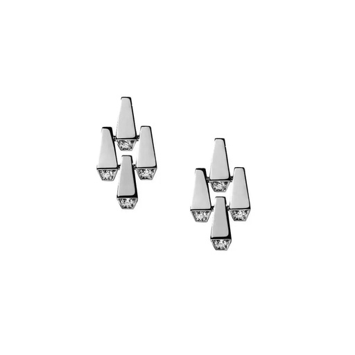 [CSP-E4EWLM] Spike 4 Elements Light Pave Diamond Earrings - White Gold