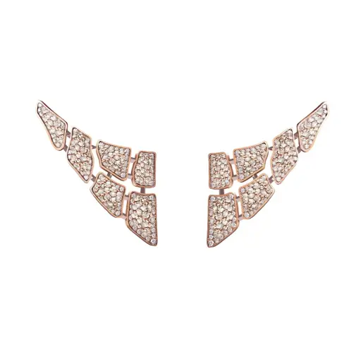 [CSK-E6E?FM#260] Skin 6 Elements Full Pavé Diamond Earrings