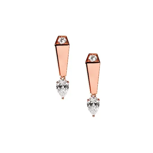 [CSP-ESO?LM1#261] Spike One Light Pavé Diamond Earrings