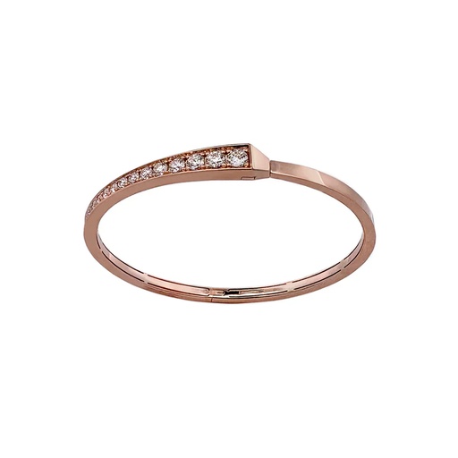 [CSP-BSORH] Spike One Half Pave Diamond Bracelet - Rose Gold