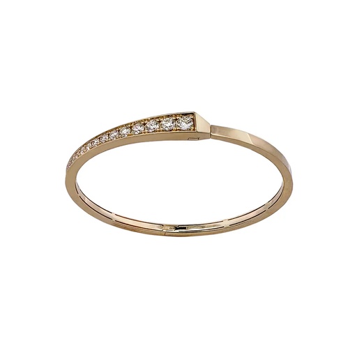 [CSP-BSOYH] Spike One Half Pave Diamond Bracelet - Yellow Gold