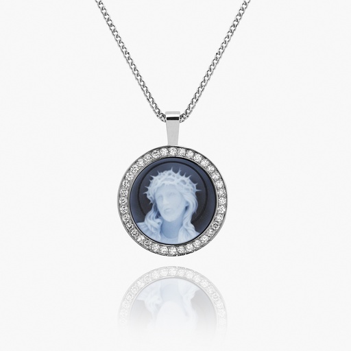 [PWW322#2635] The Agate Jesus Pendant