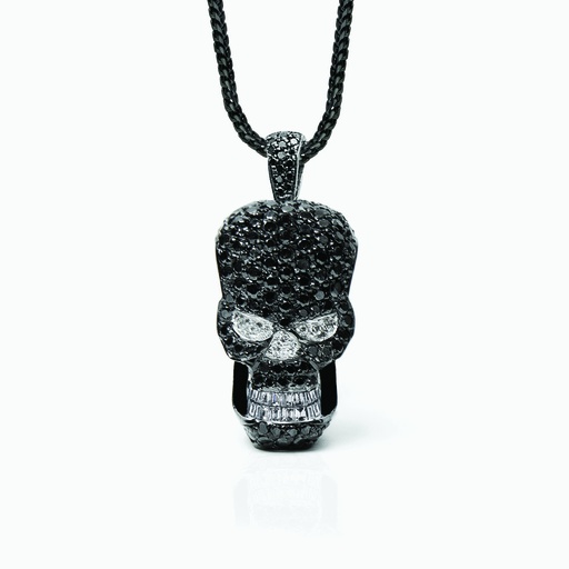 [PBB17X#2664] The Black Baguette Skull Pendant